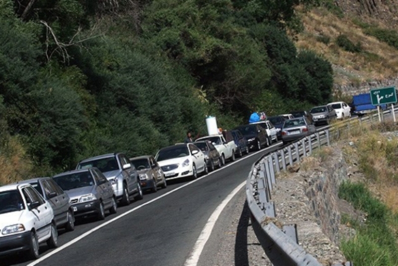  ترافیک سنگین  در برخی محدوده‌های محورهای هراز و چالوس 