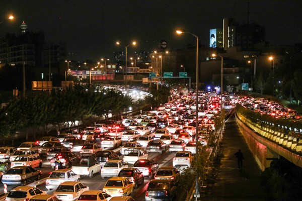 ترافیک عادی و روان در اطراف حرم امام و محورهای تهران