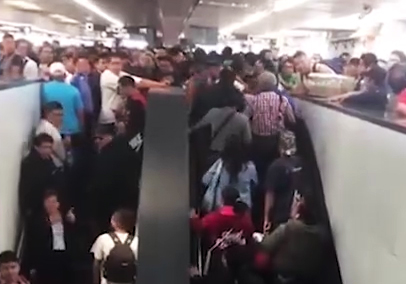 حادثه وحشتناک در متروی مکزیک +فیلم 