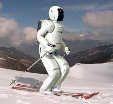 مسابقات اسکی آلپاین ربات‌ها +فیلم